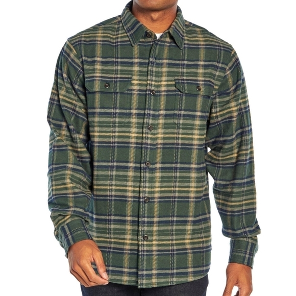 Woolrich Brawny Plaid Flannel Shirt Mens 2XL Dusty Olive Green Button Up LS NWT - Picture 1 of 16